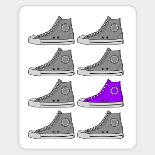 Stand Out From The Crowd | Purple Sneaker Magnet